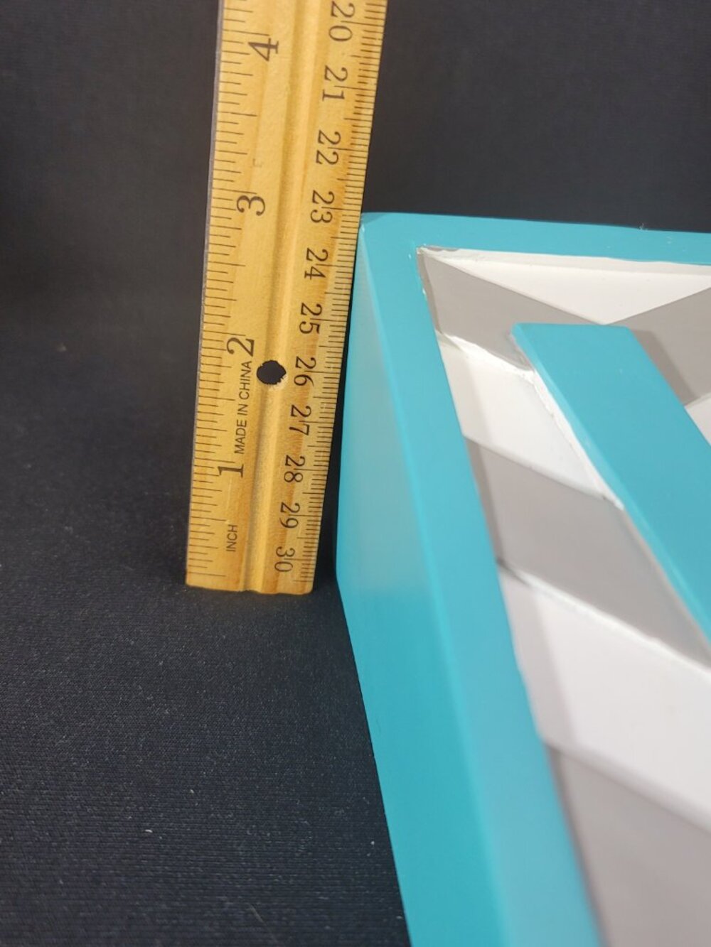 The Spring Shop Monogram W Aqua Chevron Decorative Block Spring 2014 - Picture 14 of 15